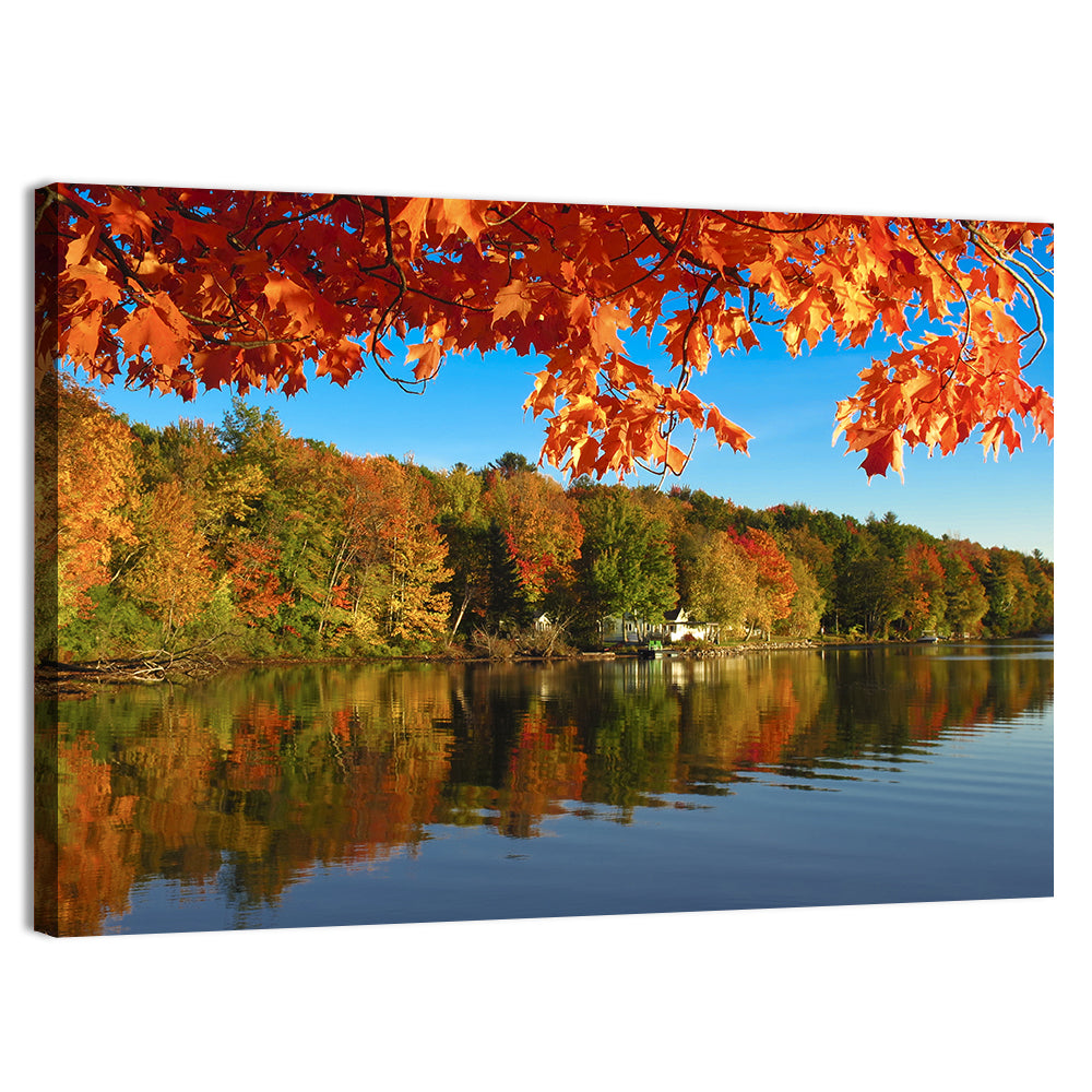 Autumn at Lake Iroquois Wall Art, canvas print, landscape