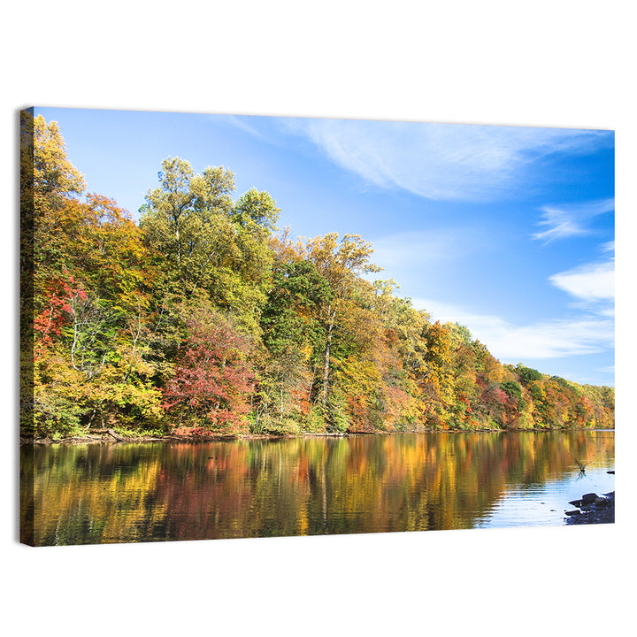 Lake Surprise Autumn Reflection Wall Art