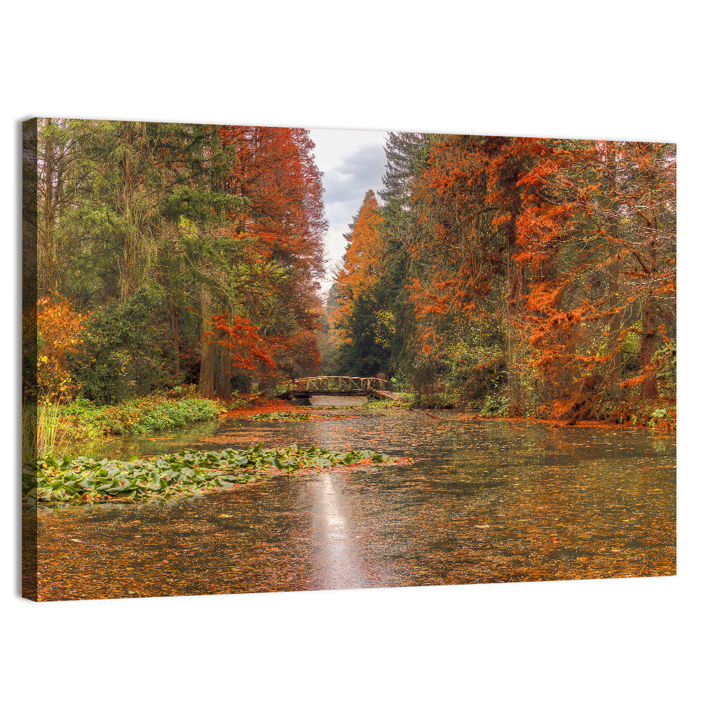 Simeria Arboretum Autumn Lake Wall Art, canvas print, landscape