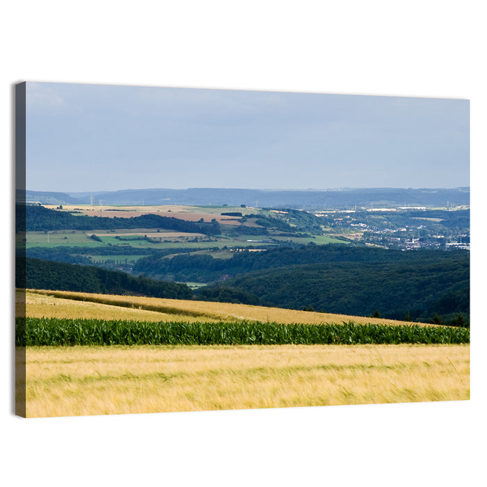 Village Grainfields Wall Art as a canvas print