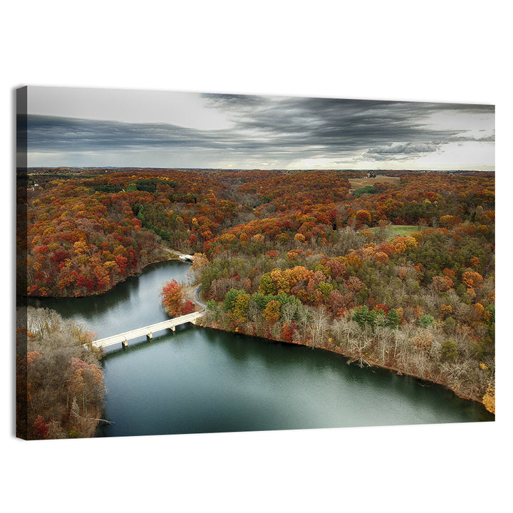Seneca Lake Aerial View Wall Art