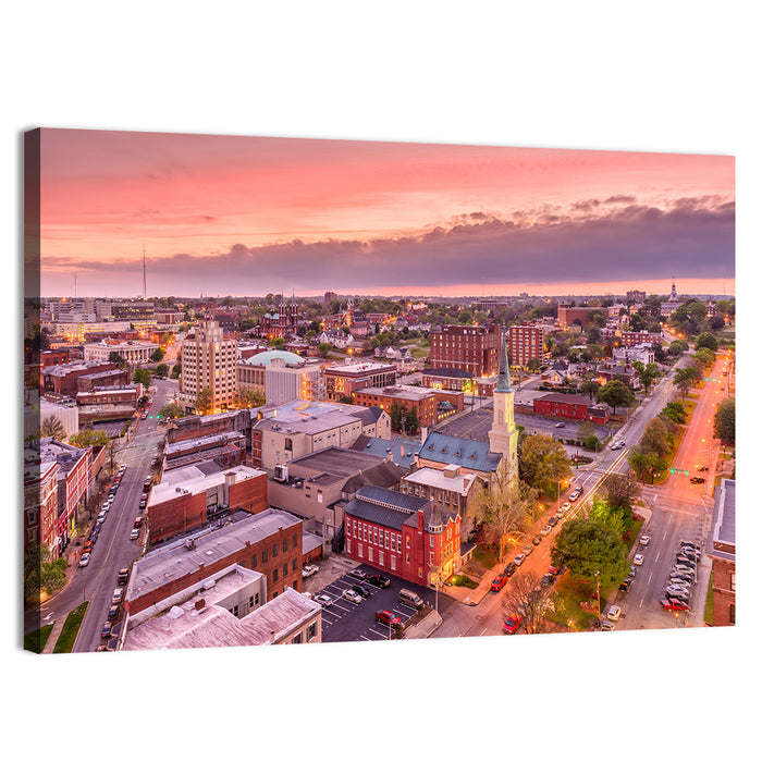 Church Spire at Dusk Wall Art as a canvas print