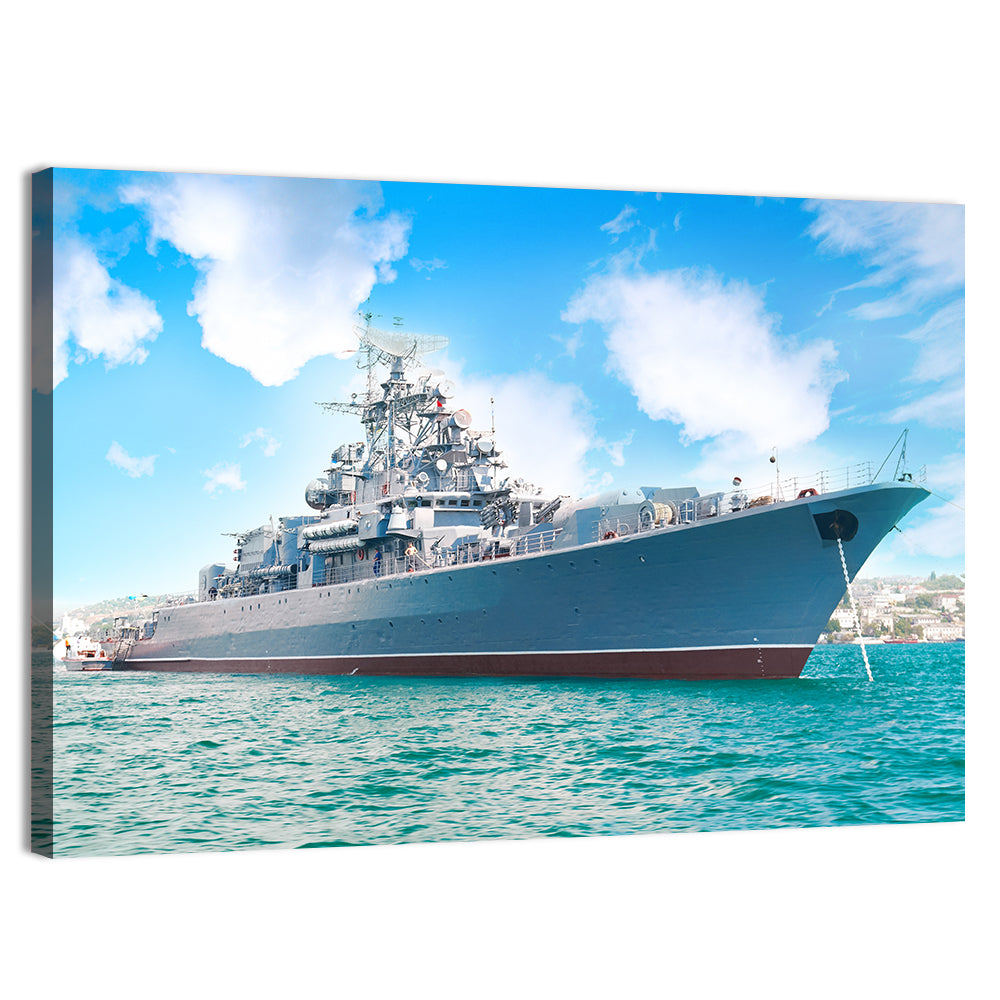 Navy Warship Hull Study Wall Art, canvas print, landscape