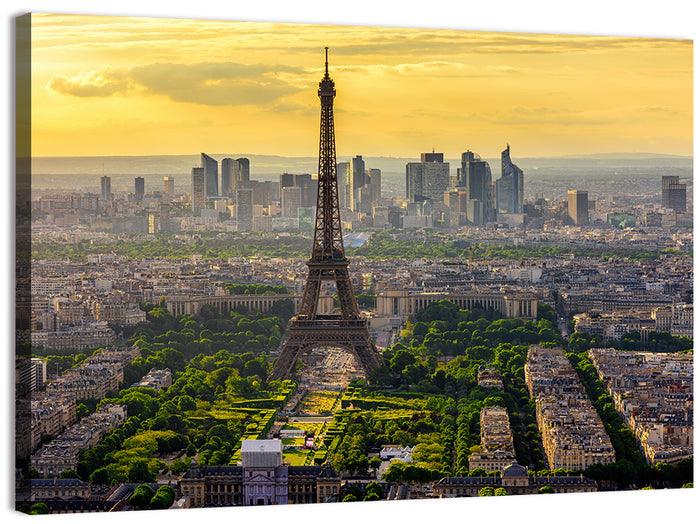 Eiffel Tower at Golden Hour Wall Art as a canvas print