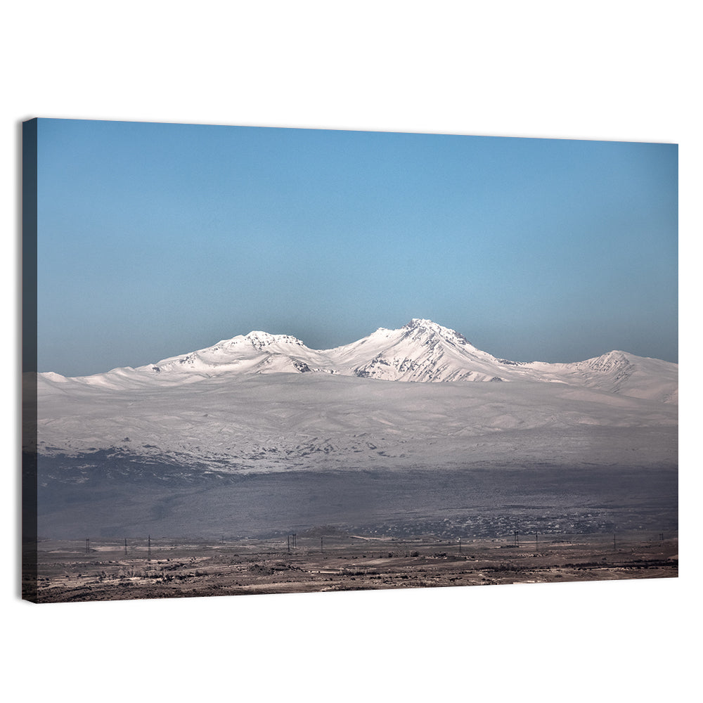 Mount Aragats Winter Landscape Wall Art, canvas print, landscape