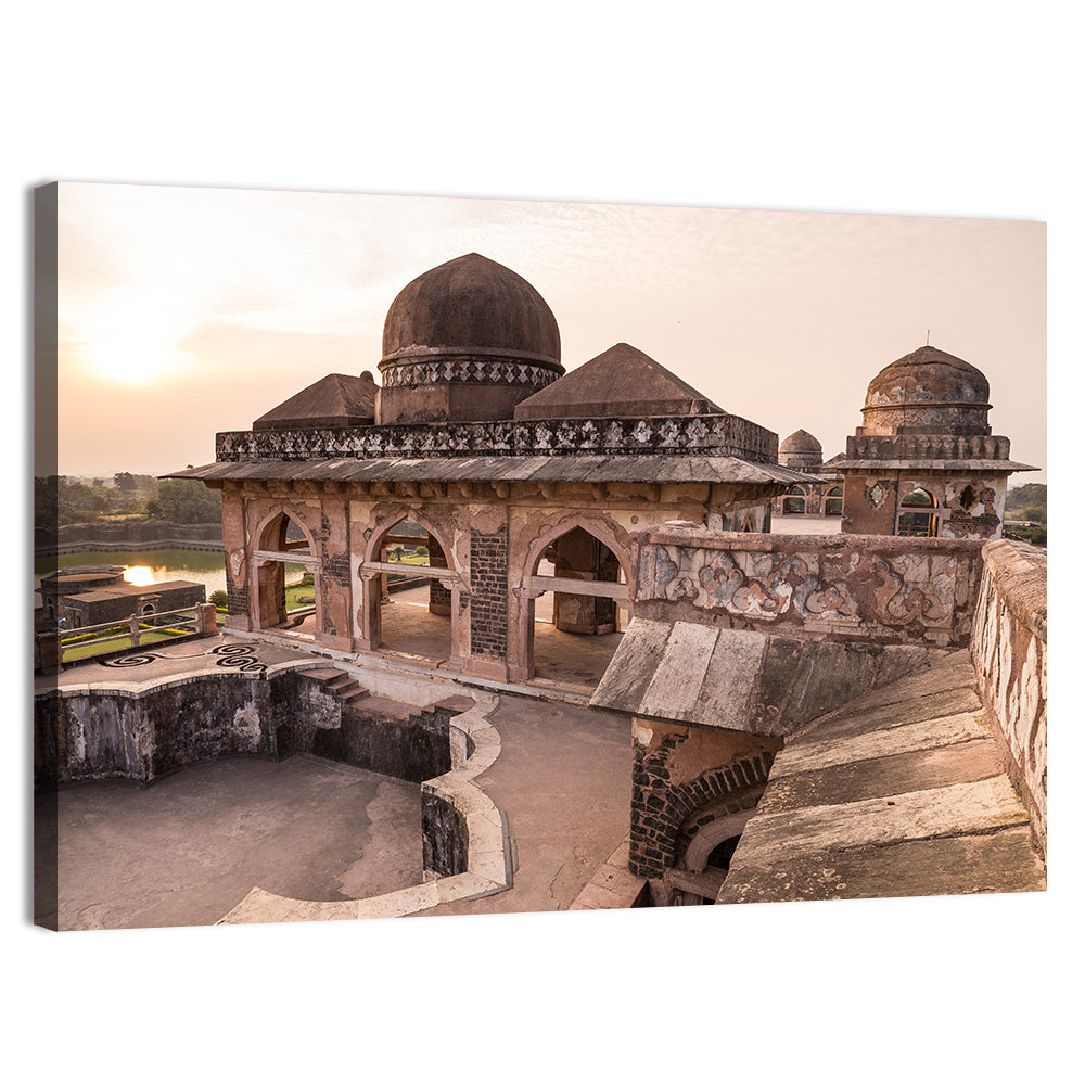 Jahaz Mahal, Mandu India Wall Art, canvas print, landscape