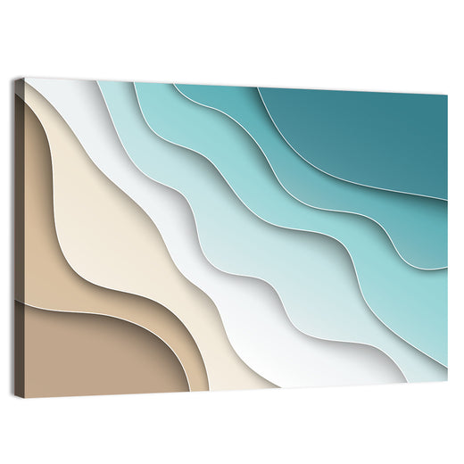Aerial Beach Layers Wall Art