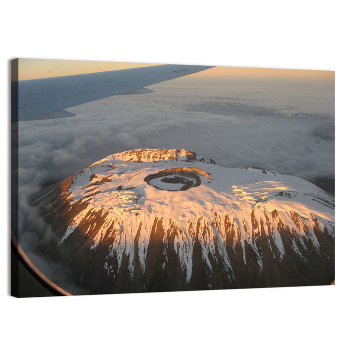 Mount Kilimanjaro Sunset Wall Art as a canvas print