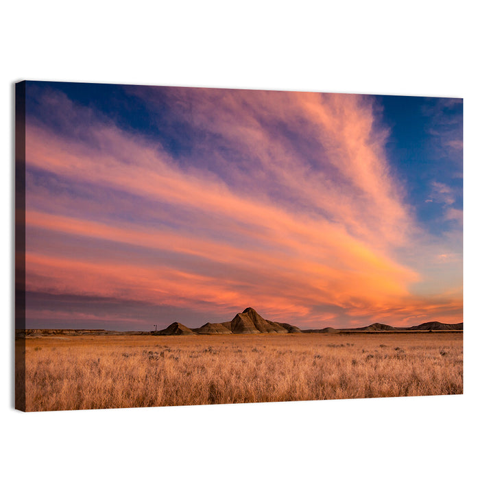 Toadstool State Park Sunset Wall Art as a canvas print