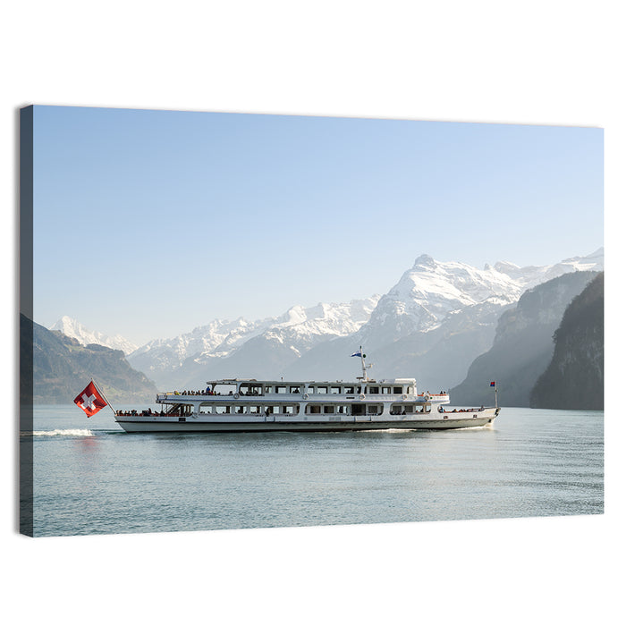 Lake Lucerne Passenger Boat Wall Art as a canvas print