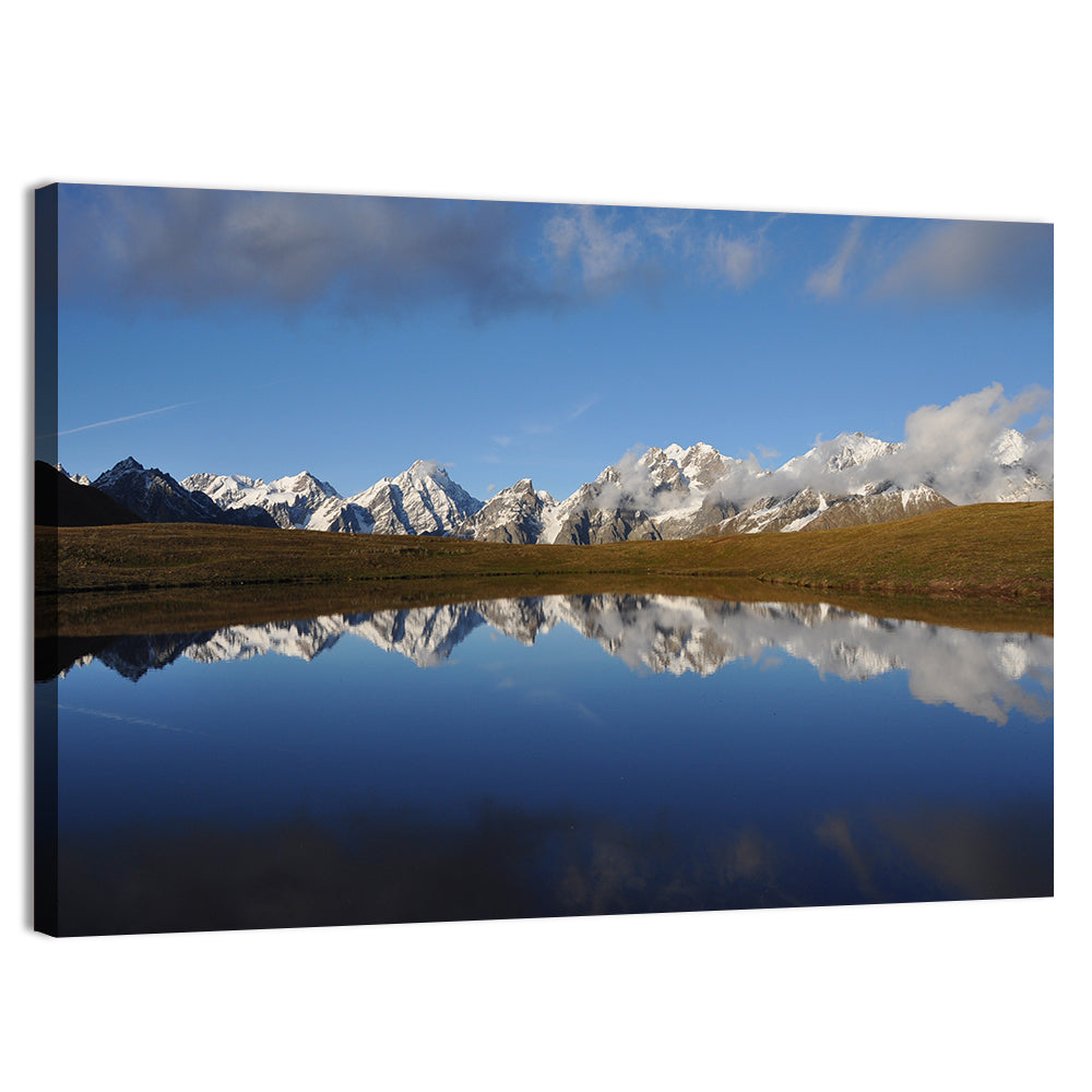 Svaneti Lake Reflection Wall Art, canvas print, landscape