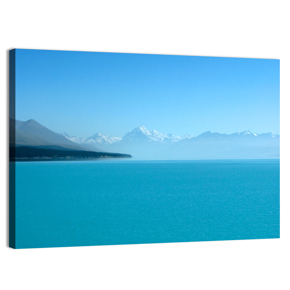 Turquoise Lake Pukaki View of Mount Cook Wall Art, canvas print, landscape