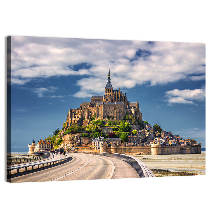 Mont Saint-michel at Low Tide Wall Art as a canvas print