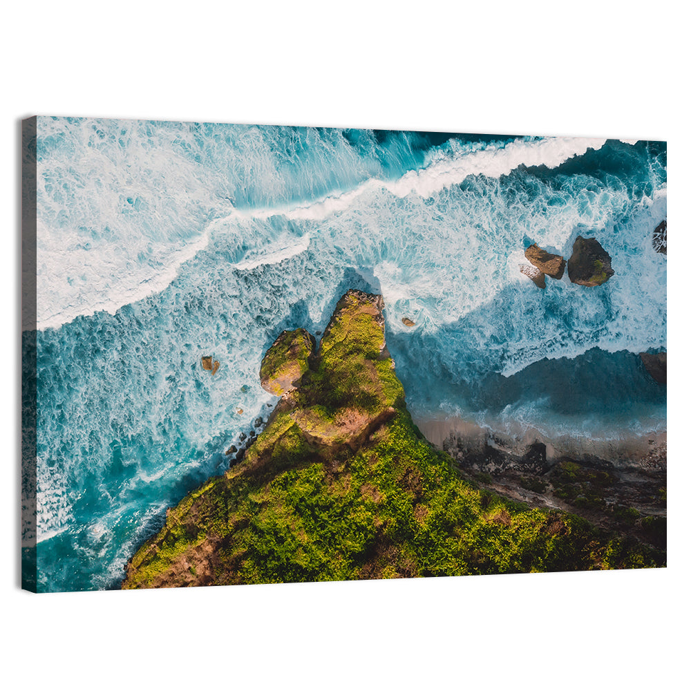 Bali Aerial Cliff View Wall Art, canvas print, landscape