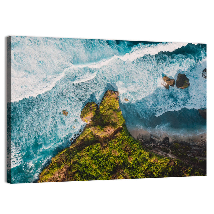 Bali Aerial Cliff View Wall Art as a canvas print