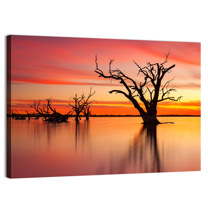 Lake Bonney Sunset Reflections Wall Art as a canvas print