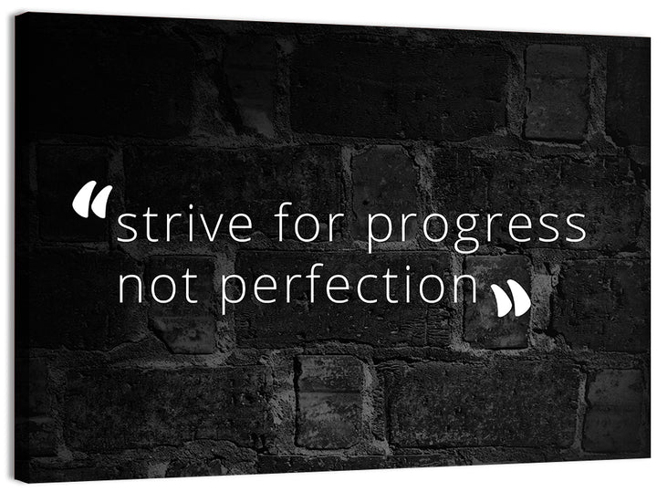 Strive for Progress Brick Typography Wall Art