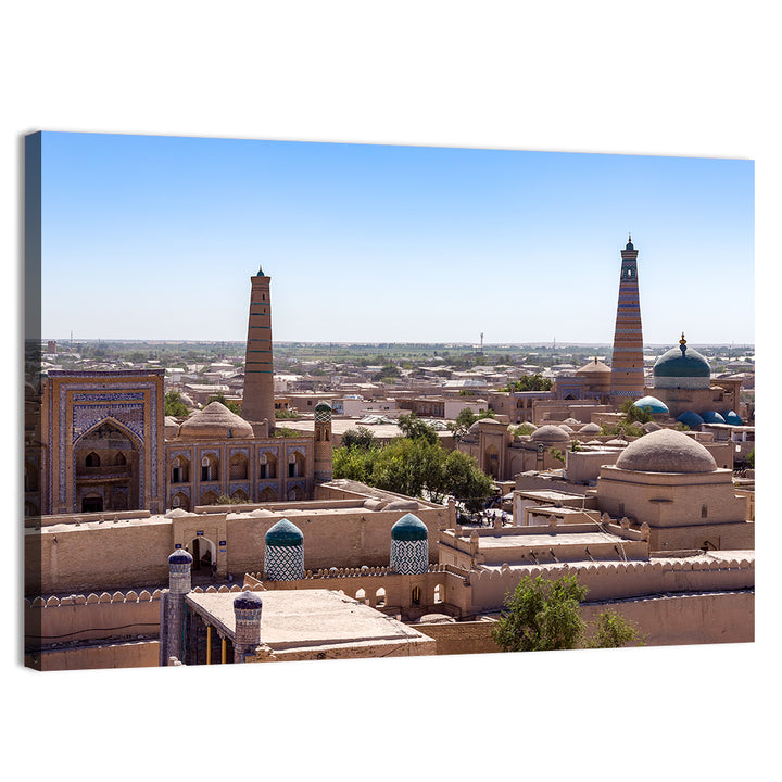 Khodja Mosque Minarets, Khiva Wall Art