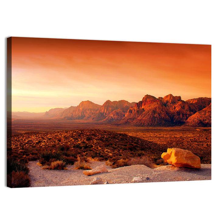 Red Rock Canyon Sunset Wall Art