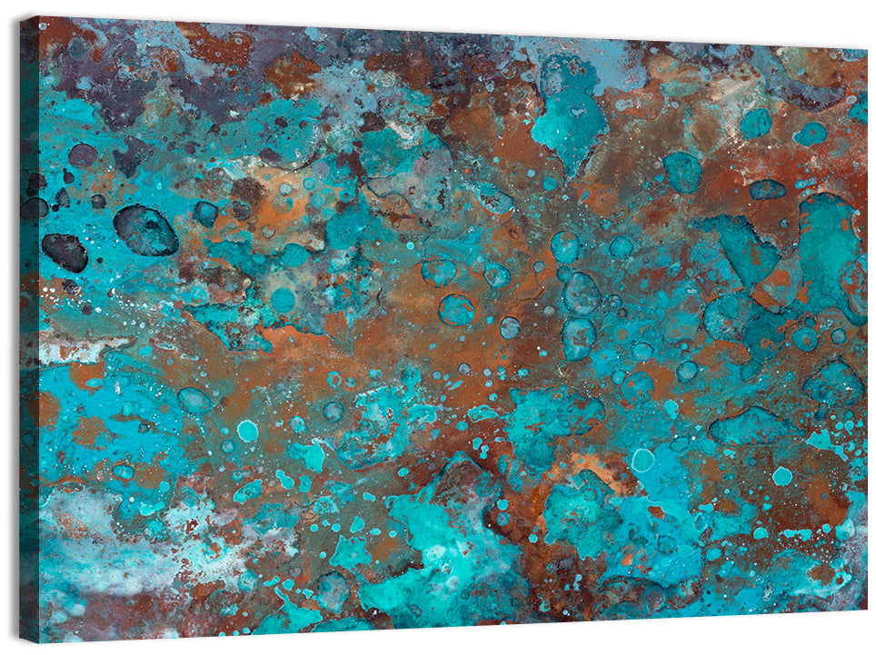 Oxidized Metal Abstract Texture Wall Art, canvas print, landscape