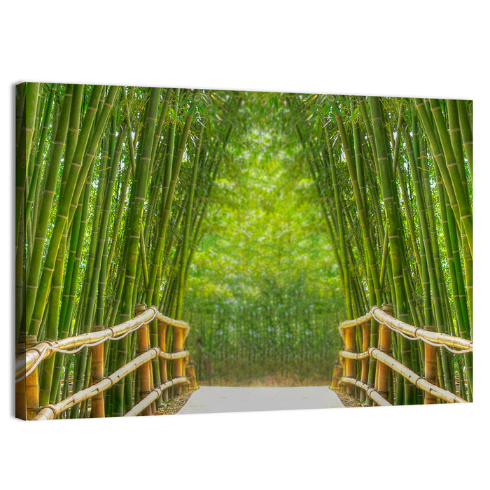 Bamboo Alley Wall Art as a canvas print