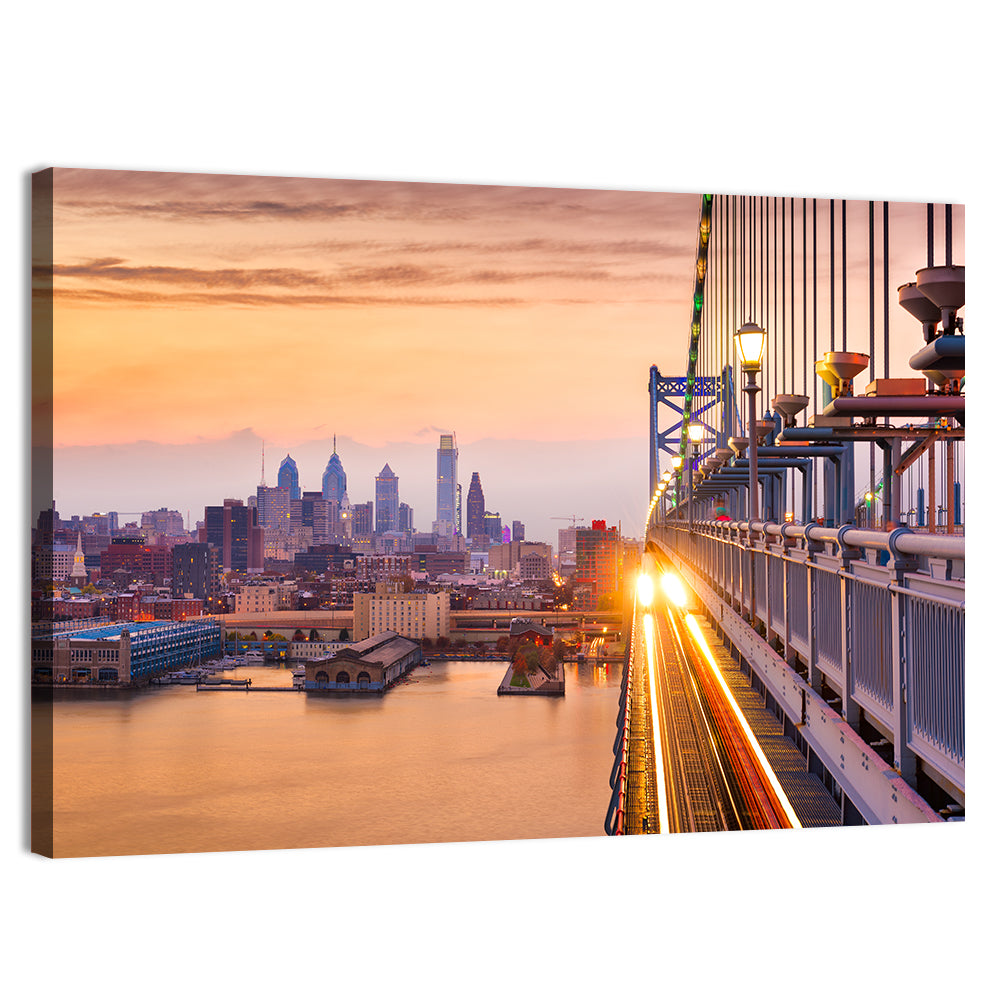 Benjamin Franklin Bridge, Philadelphia Wall Art, canvas print, landscape
