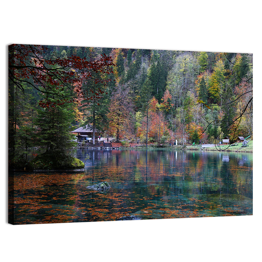 Blausee Lake Reflections Wall Art, canvas print, landscape
