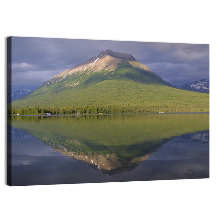 Mount Tanalian from Lake Clark Wall Art as a canvas print