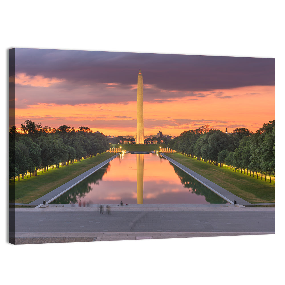 Washington Monument at Dusk Wall Art, canvas print, landscape