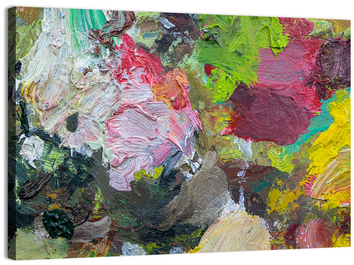 Hand Drawn Abstract Palette Wall Art as a canvas print