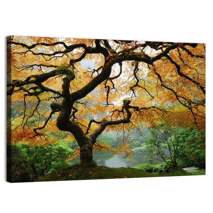 Japanese Autumn Maple Wall Art as a canvas print