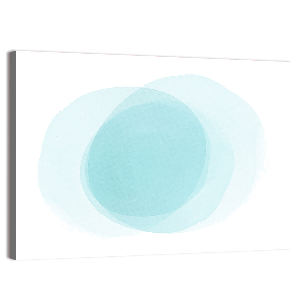 Translucent Blue Circles Wall Art, canvas print, landscape