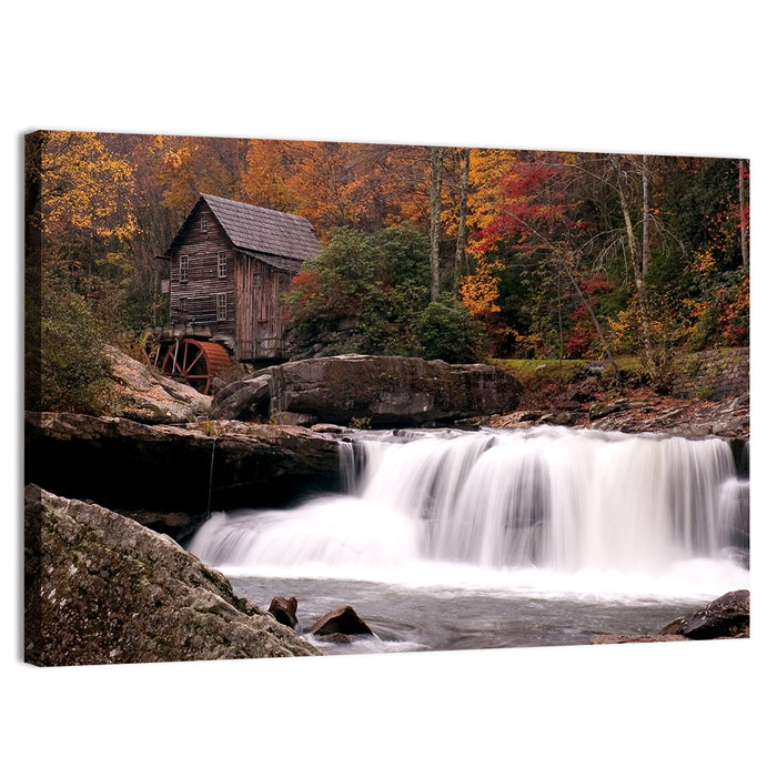 Glade Creek Grist Mill, West Virginia Wall Art as a canvas print