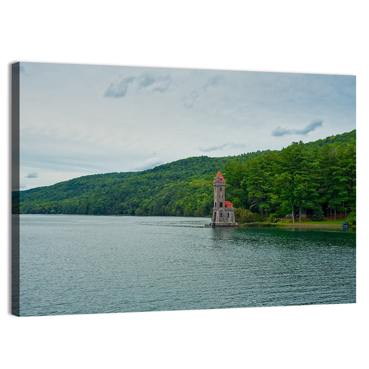 Otsego Lake View with Stone Tower Wall Art