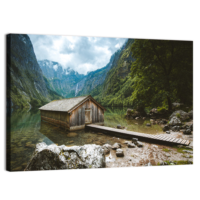 Cabin on Lake Obersee Wall Art as a canvas print