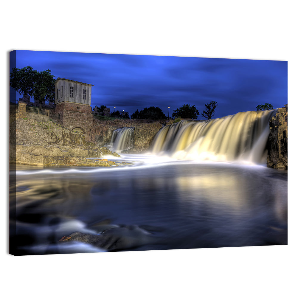 Queen Bee Mill Waterfall Wall Art, canvas print, landscape