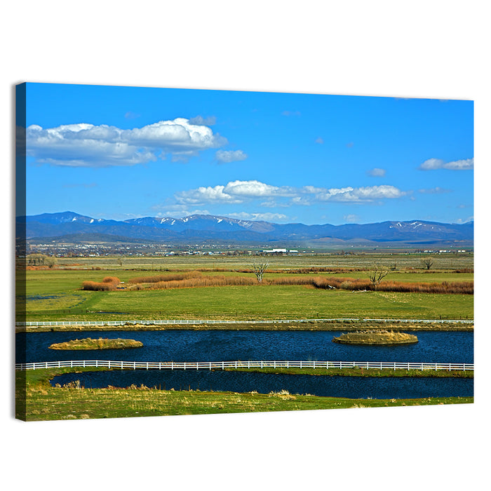 Genoa Township Pond View Wall Art as a canvas print