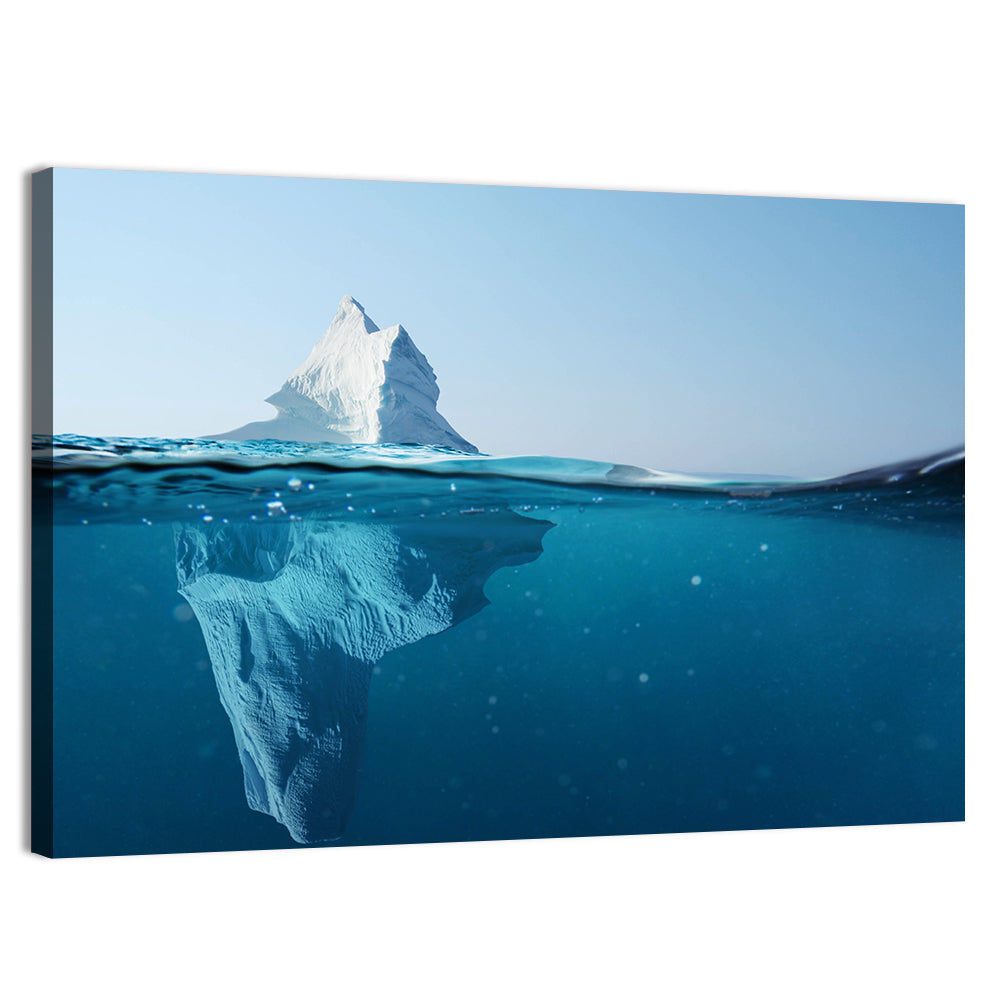 Split-level Iceberg Wall Art, canvas print, landscape