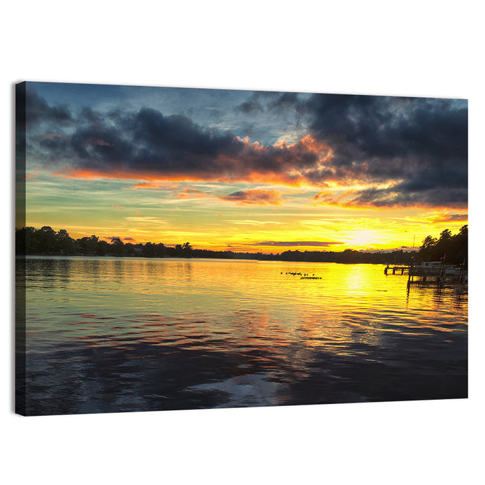 Lake Marion Sunset Wall Art as a canvas print