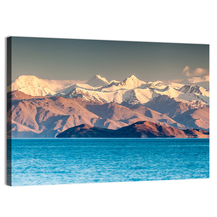 Karakul Lake at Golden Hour Wall Art as a canvas print