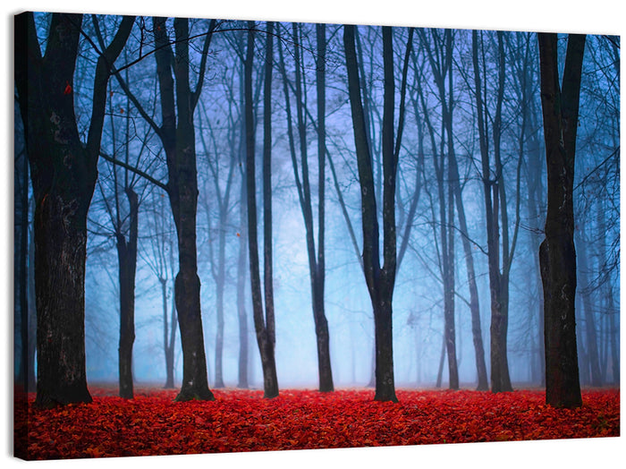 Mystical Autumn Forest Wall Art as a canvas print