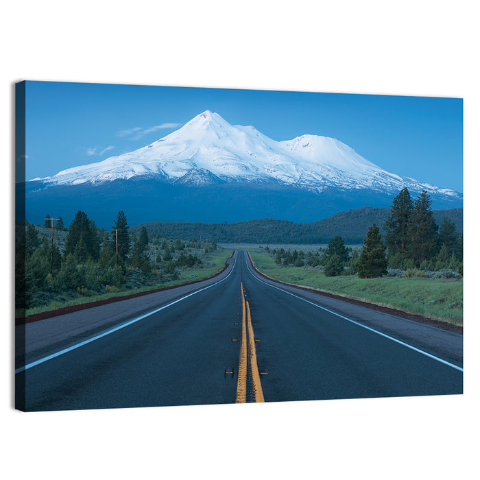 Road to Mount Shasta Wall Art as a canvas print