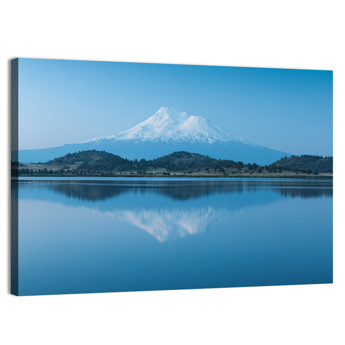 Snowy Mount Shasta Wall Art as a canvas print