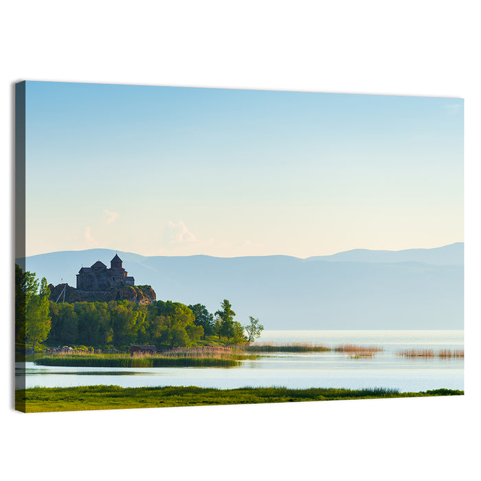 Sevanavank on Lake Sevan Wall Art as a canvas print