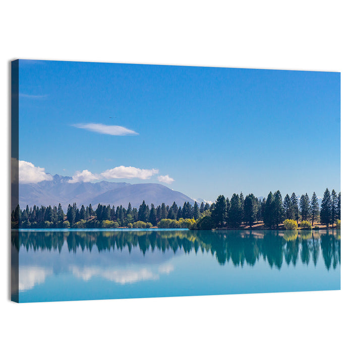 Lake Ruataniwha Reflection Wall Art as a canvas print