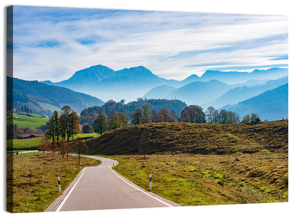 Bavarian Mountain Valley Wall Art, canvas print, landscape