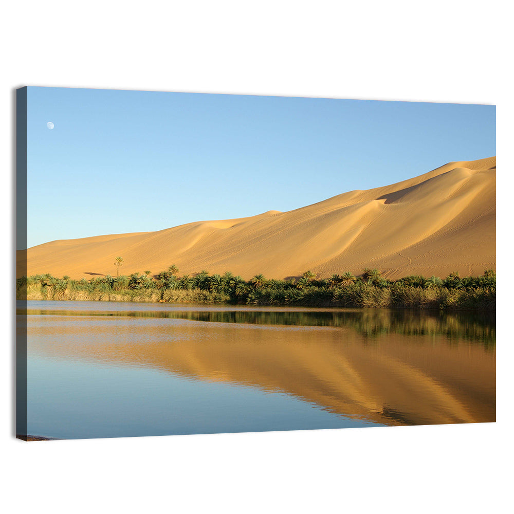 Desert Oasis Reflection Wall Art, canvas print, landscape