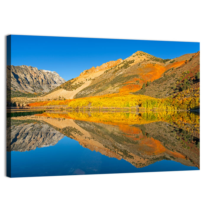 North Lake Autumn Reflection Wall Art as a canvas print