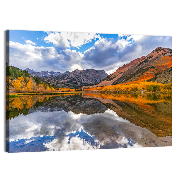 North Lake Autumn Reflection Wall Art as a canvas print