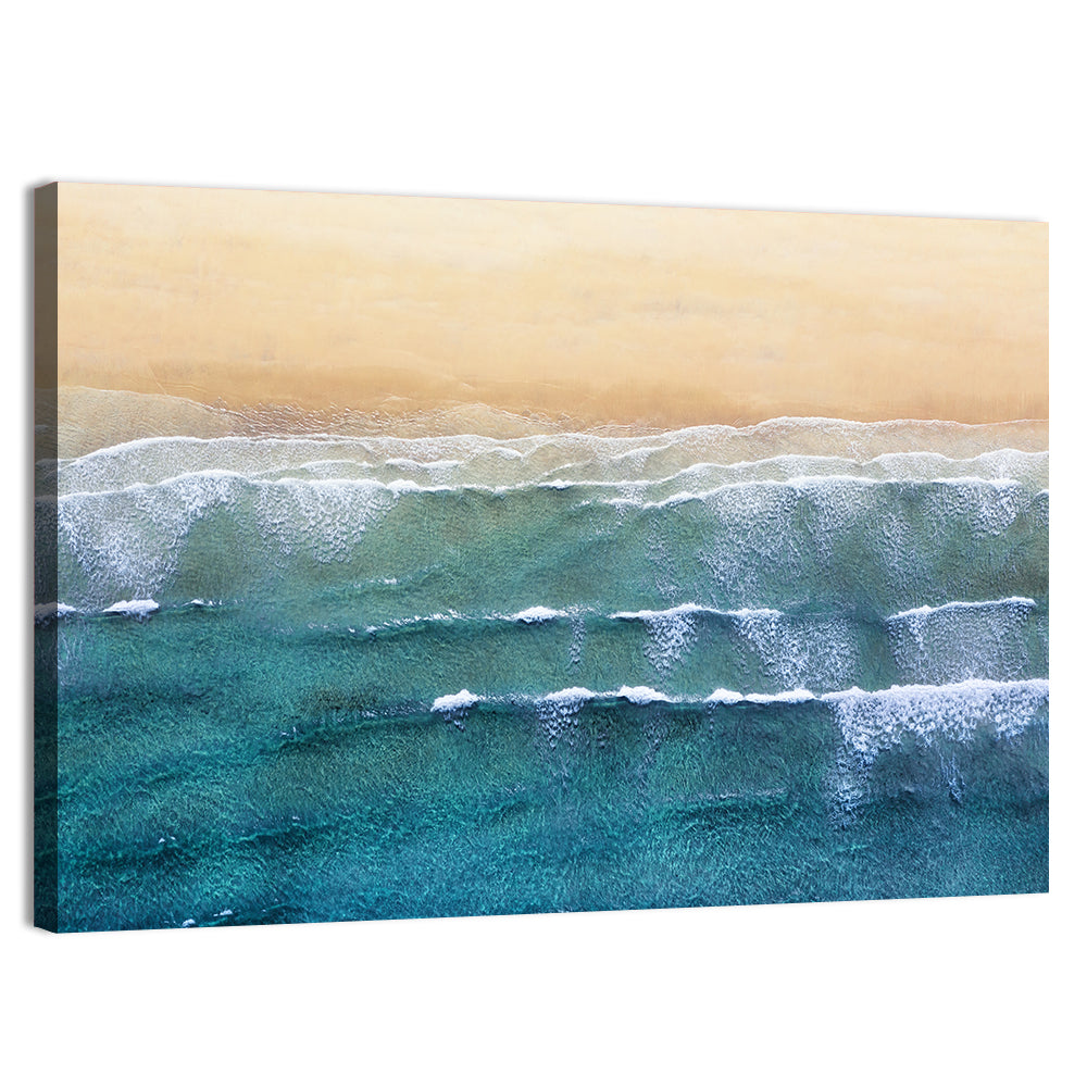 Calm Turquoise Beachscape Wall Art, canvas print, landscape